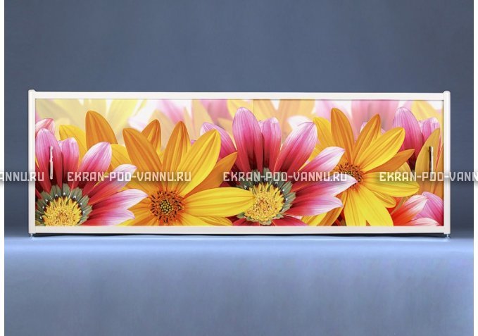 Раздвижной ФОТО экран - Flowers – купить по цене 8500 руб. в интернет-магазине в городе Рязань картинка 1