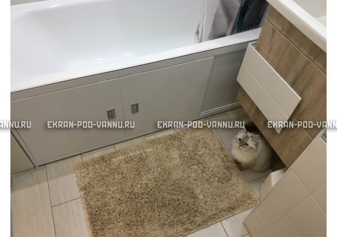 Экран из МДФ EMMY Монро 150 белый в алюминиевой раме – купить по цене 6750 руб. в интернет-магазине в городе Рязань картинка 2