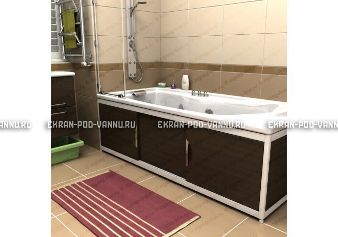 Экран из МДФ EMMY Малибу 170 венге в алюминиевой раме – купить по цене 7200 руб. в интернет-магазине в городе Рязань картинка 1