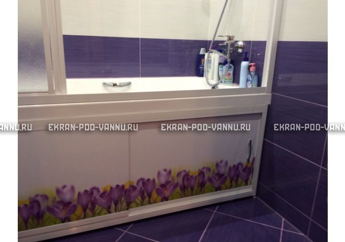 Экран на роликах EUROPLEX  Ирисы – купить по цене 12400 руб. в интернет-магазине в городе Рязань картинка 3
