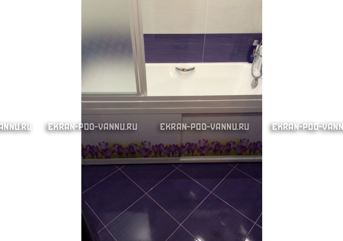 Экран на роликах EUROPLEX  Ирисы – купить по цене 12400 руб. в интернет-магазине в городе Рязань картинка 4