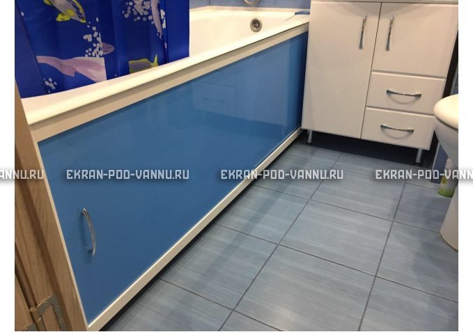 Раздвижной экран EUROPLEX Комфорт голубой – купить по цене 6750 руб. в интернет-магазине в городе Рязань картинка 3