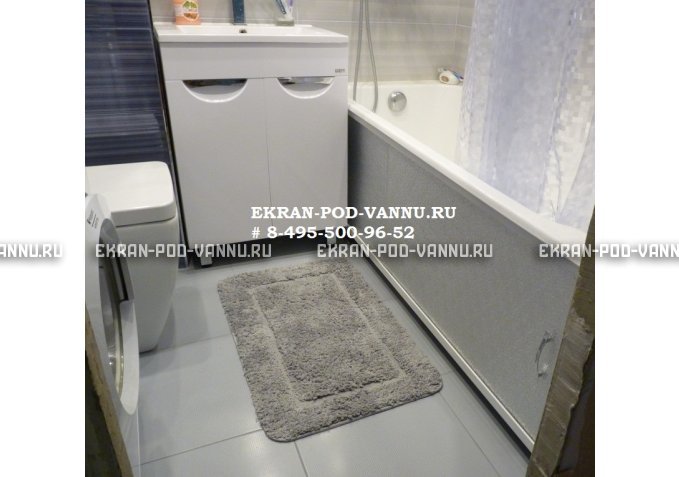 Раздвижной экран EUROPLEX Комфорт Серебро колотый лед – купить по цене 6550 руб. в интернет-магазине в городе Рязань картинка 2
