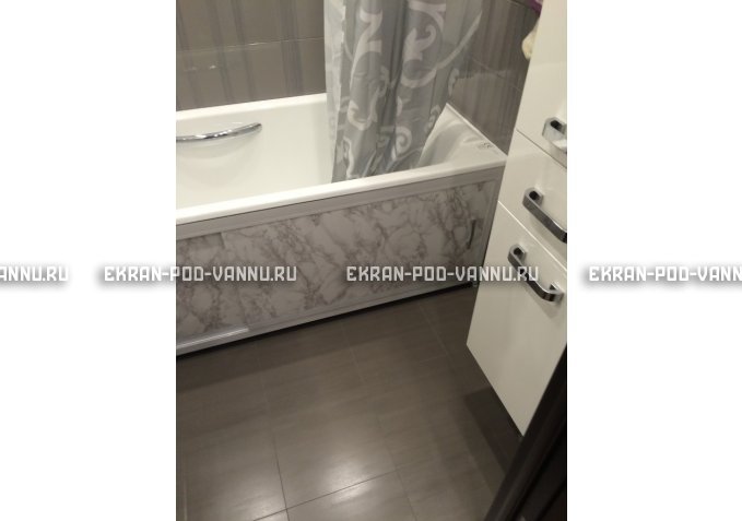 Раздвижной экран EUROPLEX Комфорт серый мрамор – купить по цене 6250 руб. в интернет-магазине в городе Рязань картинка 3