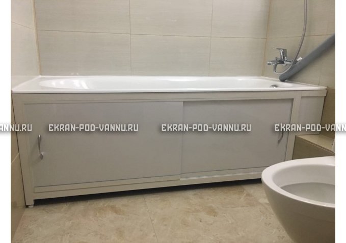 Экран  EUROPLEX Роликс белый с вставкой – купить по цене 10400 руб. в интернет-магазине в городе Рязань картинка 4