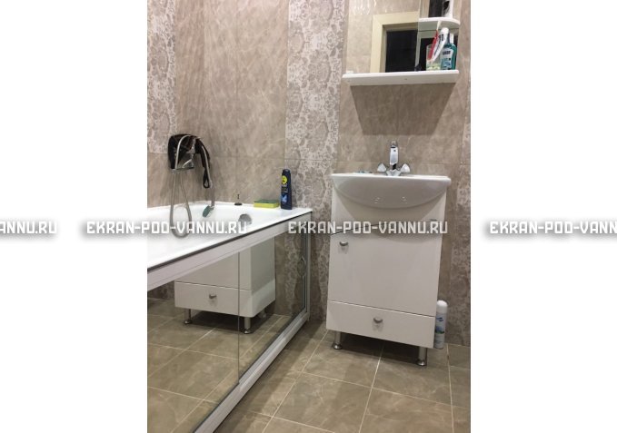 Раздвижной экран EUROPLEX Роликс Зеркальный – купить по цене 9700 руб. в интернет-магазине в городе Рязань картинка 5
