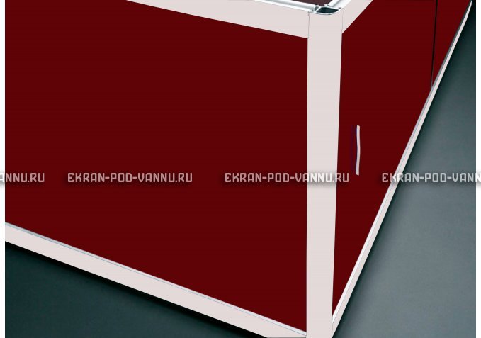 Торцевой экран EUROPLEX Комфорт бордовый – купить по цене 8760 руб. в интернет-магазине в городе Рязань картинка 1