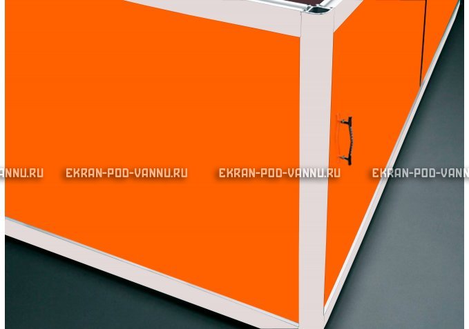Угловой экран EUROPLEX Комфорт оранжевый – купить по цене 8180 руб. в интернет-магазине в городе Рязань картинка 1