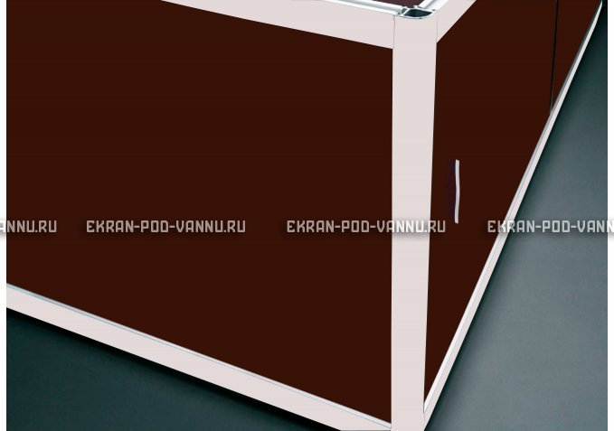 Угловой экран EUROPLEX Комфорт шоколад – купить по цене 8180 руб. в интернет-магазине в городе Рязань картинка 1